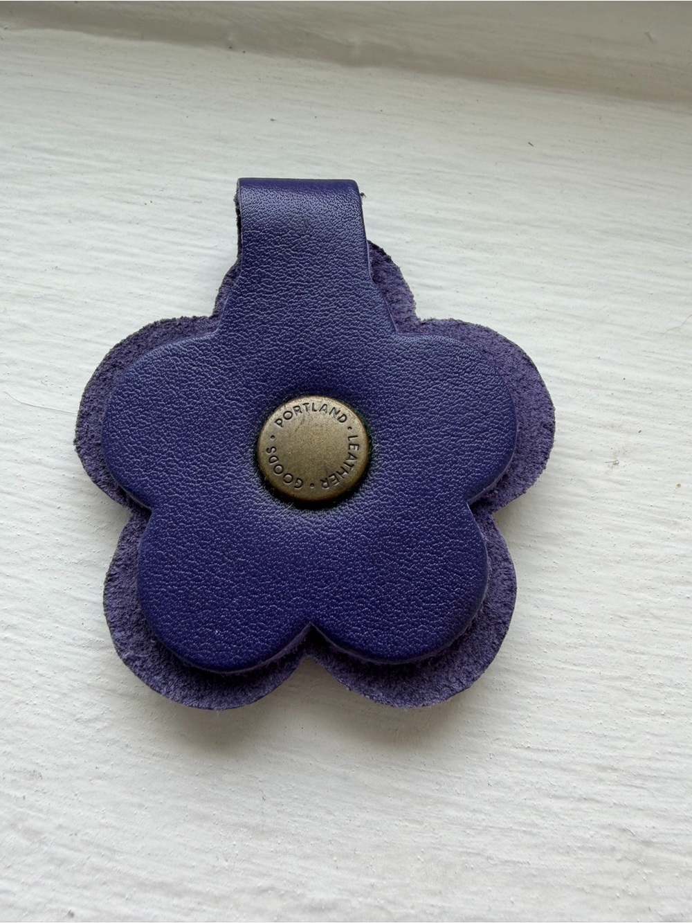 Portland Leather Goods Flower Snap - OLD in Violet 🪻 VERY RARE COLOR. EUC